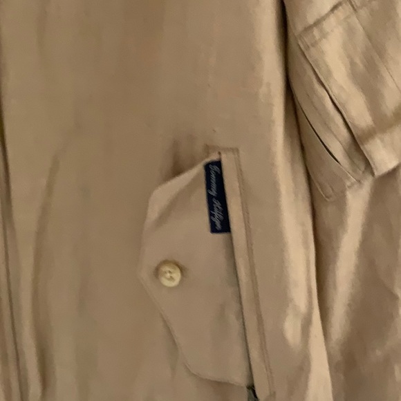 NWOT Tommy Hilfiger Men’s Linen Bomber Jacket. Caramel color. Size Large - Picture 3 of 16